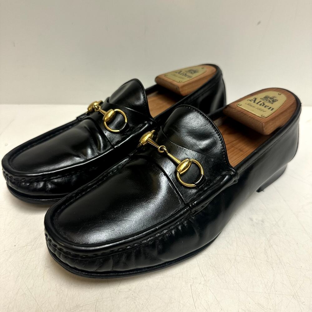 FULL RESOLE Gucci Men's Horsebit 1953 Loafer Bit Black Made in Italy UK 7 US 8 D - Picture 1 of 12